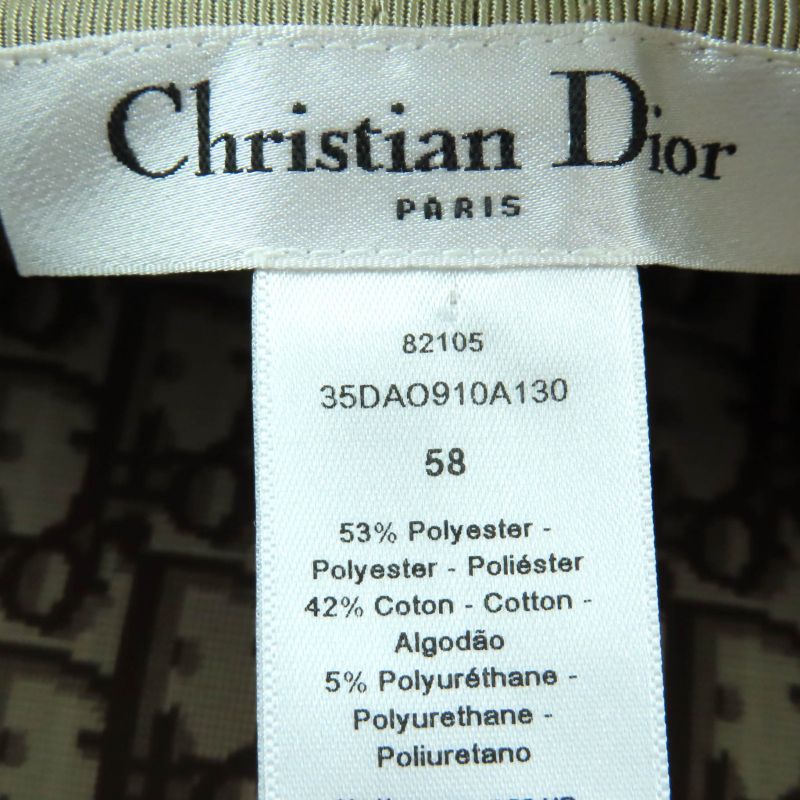 Christian Dior 35dao910a130 Lined with Oblique Pattern Bee Embroidered Beret