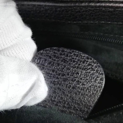 Gucci 001 3444 1887 Bamboo Handbag Old Vintage Excellent Condition Charcoal