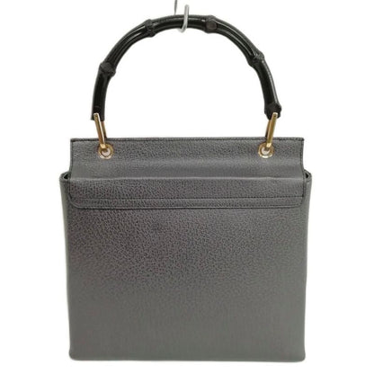 Gucci 001 3444 1887 Bamboo Handbag Old Vintage Excellent Condition Charcoal