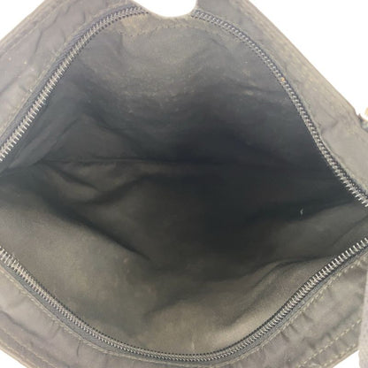 Prada Tessuto Triangle Logo Plate Black Silver Hardware Nylon Shoulder Bag