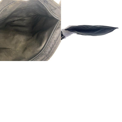 Prada Tessuto Triangle Logo Plate Black Silver Hardware Nylon Shoulder Bag