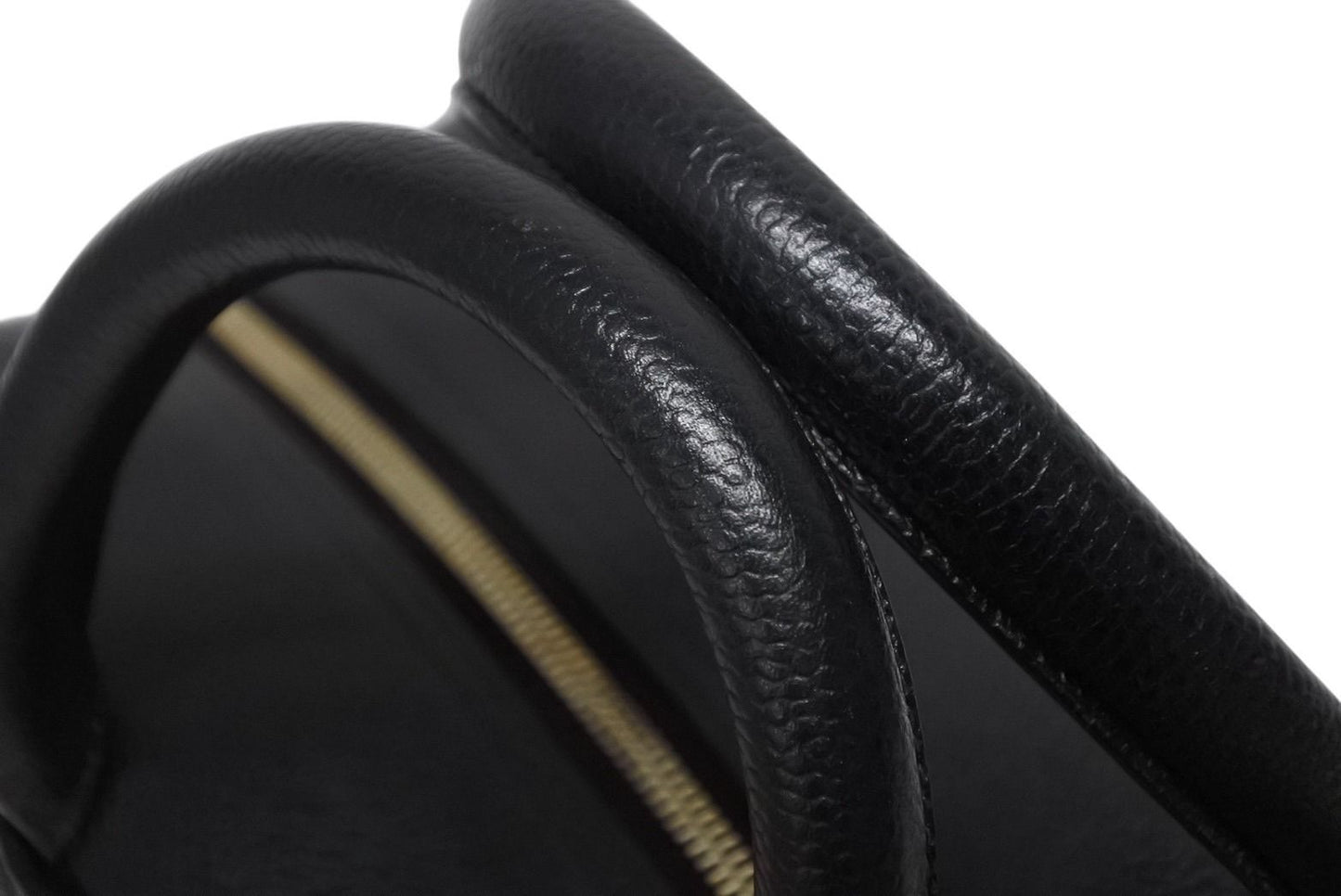 Chanel Handbag Mini Boston Caviar Leather CC Logo Black Gold — view 5