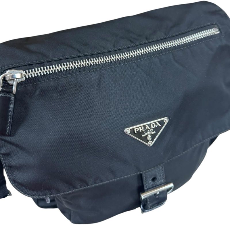 Prada Shoulder Bag Nylon Bt8894 Black Unisex Prada Preowned Prada