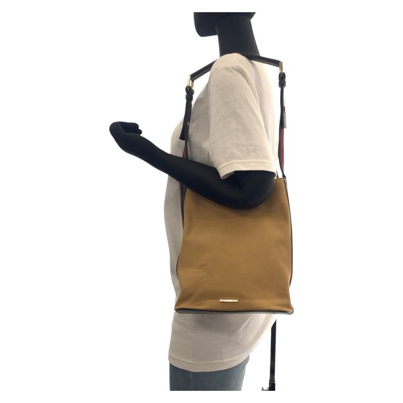 Gucci Sherry Line Beige Black Gold Hardware Canvas Leather 001 4286 Shoulder