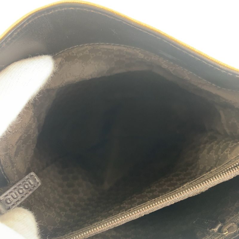 Gucci Sherry Line Beige Black Gold Hardware Canvas Leather 001 4286 Shoulder