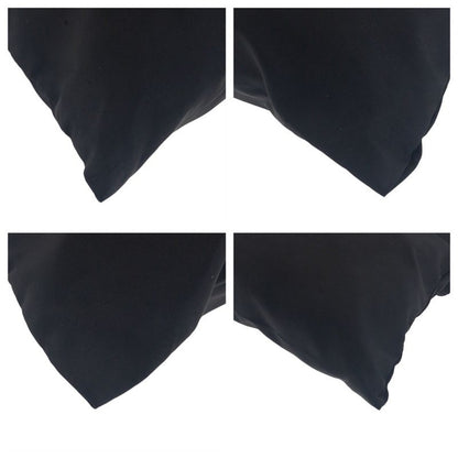 Prada Tessuto Triangle Logo Plate Black Silver Hardware Nylon Shoulder Bag