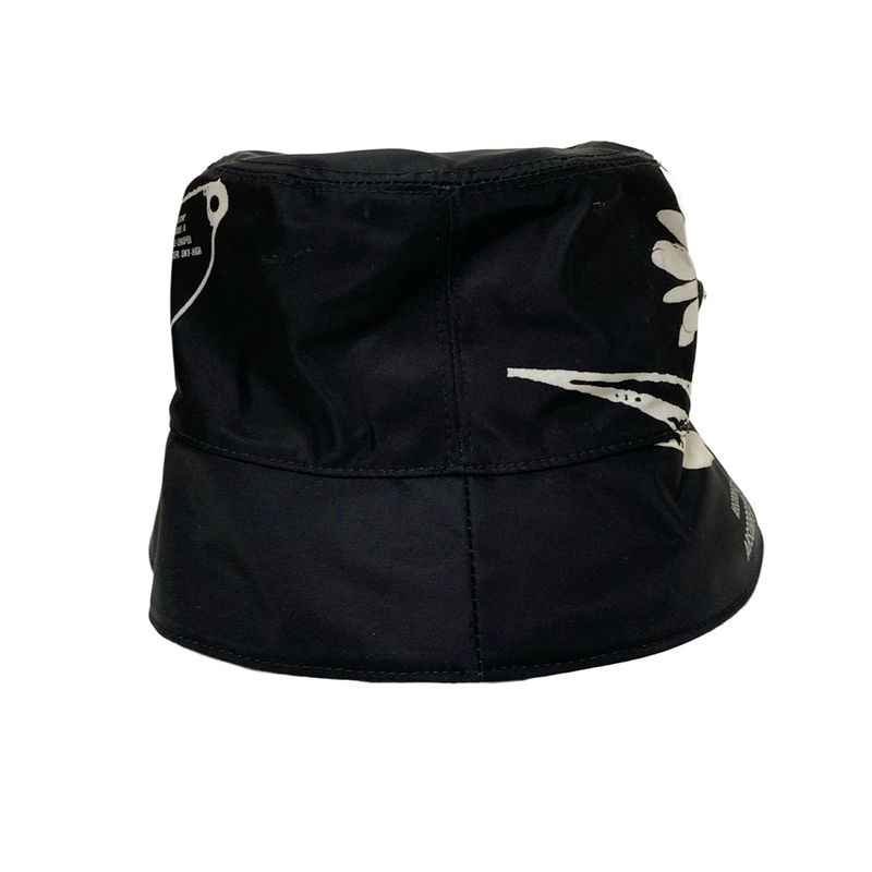 Prada Hat M Artwork Bucket Hat Black and White