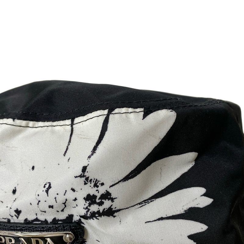 Prada Hat M Artwork Bucket Hat Black and White