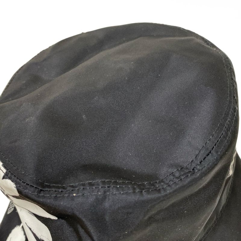 Prada Hat M Artwork Bucket Hat Black and White