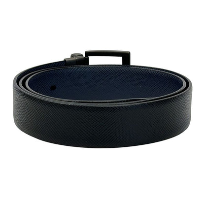 Prada Belt Men's Brand Saffiano Black Navy Size 95 38 Reversible Simple Suit