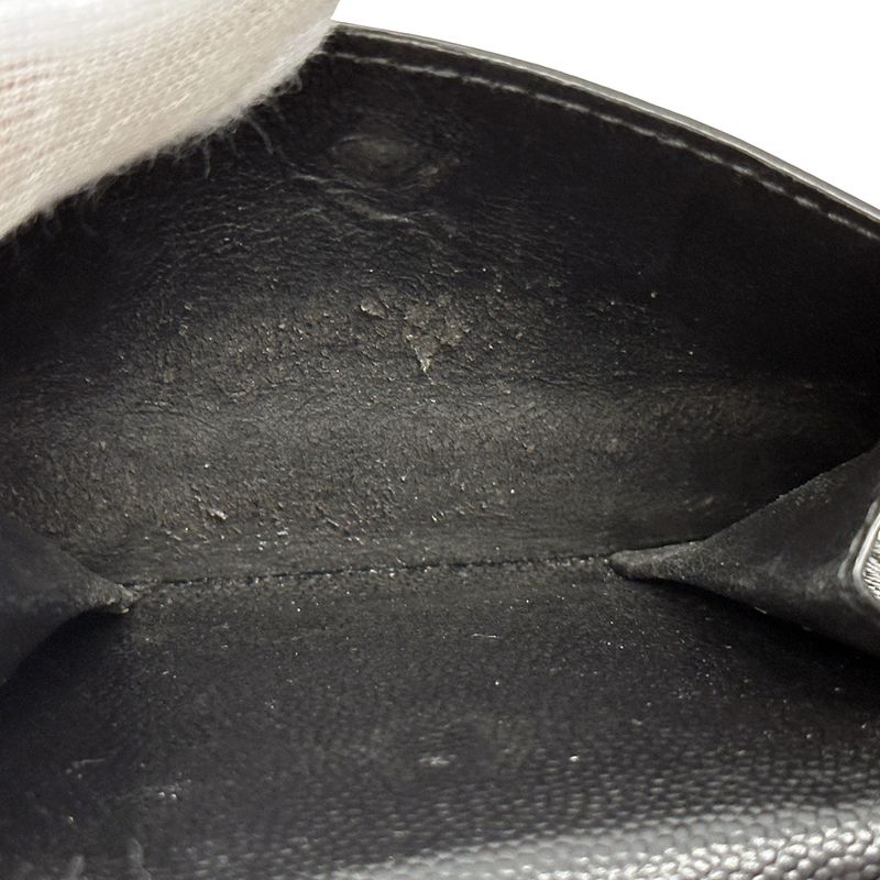 Saint Laurent Wallet Men's Brand Bifold Wallet Leather Black Simple Monochrome