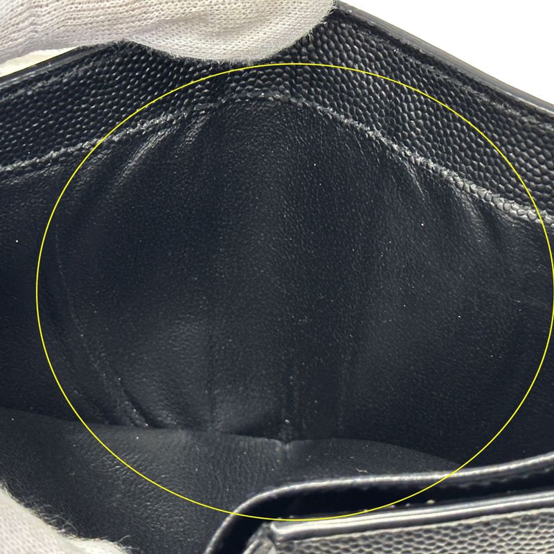 Saint Laurent Wallet Men's Brand Bifold Wallet Leather Black Simple Monochrome