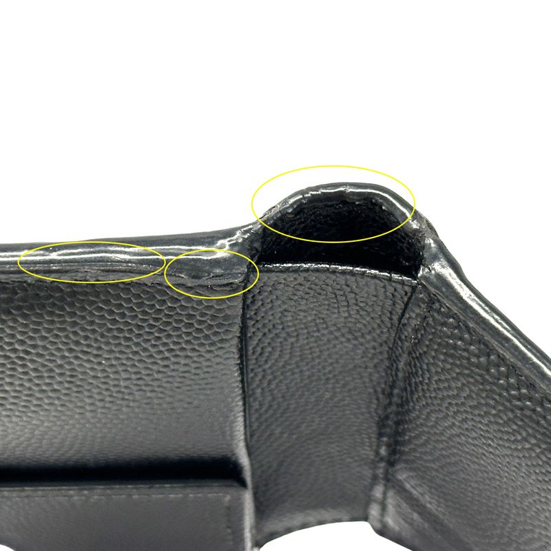 Saint Laurent Wallet Men's Brand Bifold Wallet Leather Black Simple Monochrome