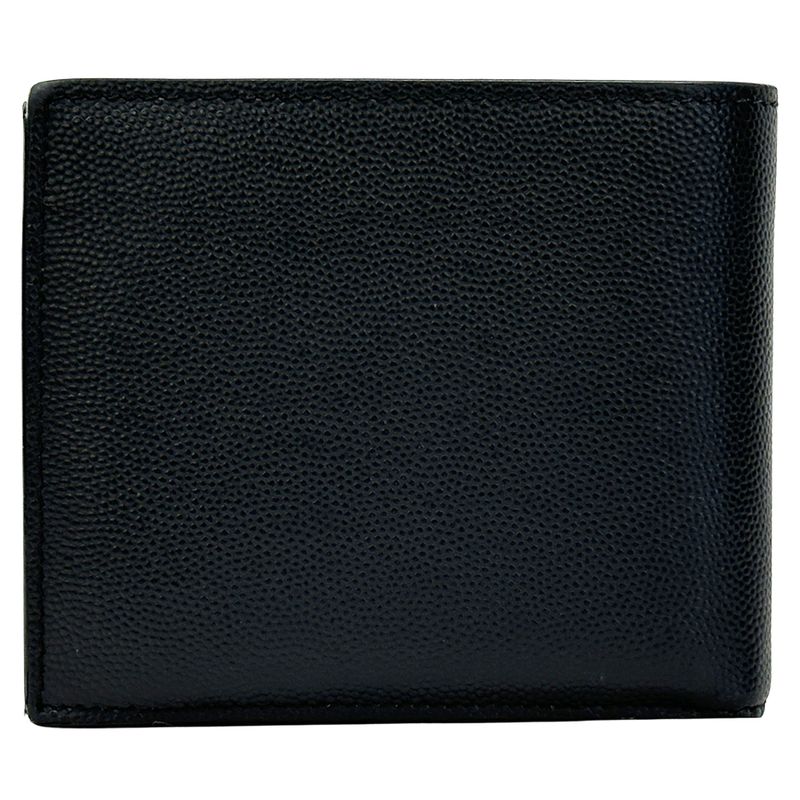 Saint Laurent Wallet Men's Brand Bifold Wallet Leather Black Simple Monochrome