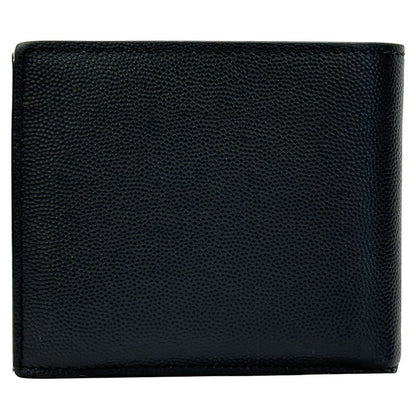 Saint Laurent Wallet Men's Brand Bifold Wallet Leather Black Simple Monochrome