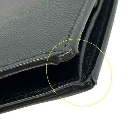 Saint Laurent Wallet Men's Brand Bifold Wallet Leather Black Simple Monochrome