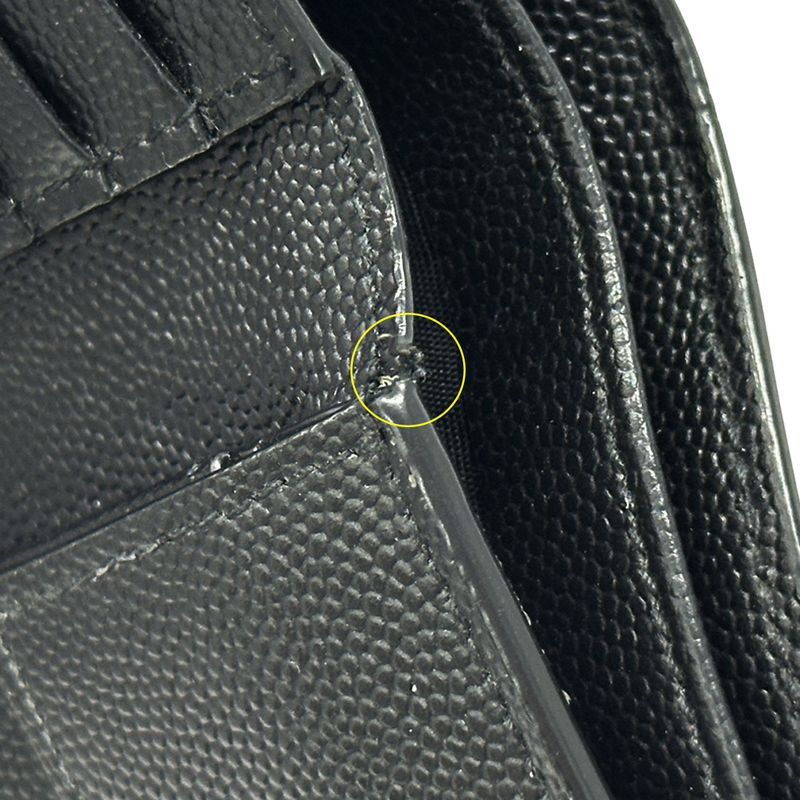 Saint Laurent Wallet Men's Brand Bifold Wallet Leather Black Simple Monochrome