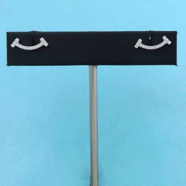 Tiffany & Co T-Smile Diamond Earrings Mini
