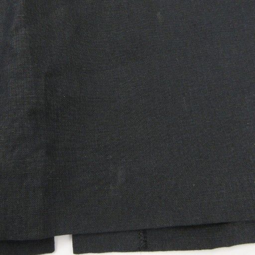 Fendi 365 Vintage Linen Long Skirt 46 Approx XL Black Ibo84 1122