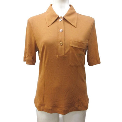 Fendi Maglia Tagged Polo Shirt Cut And Sewn With Logo Embroidery Short Sleeves