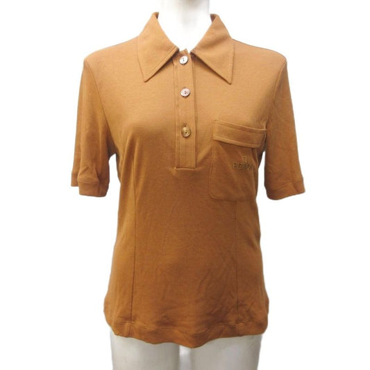 Fendi Maglia Tagged Polo Shirt Cut And Sewn With Logo Embroidery Short Sleeves