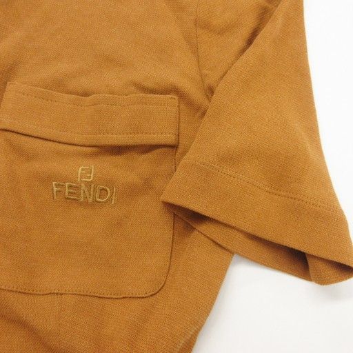 Fendi Maglia Tagged Polo Shirt Cut And Sewn With Logo Embroidery Short Sleeves