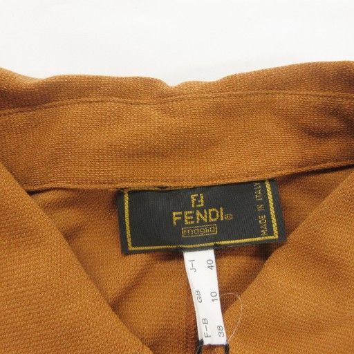 Fendi Maglia Tagged Polo Shirt Cut And Sewn With Logo Embroidery Short Sleeves