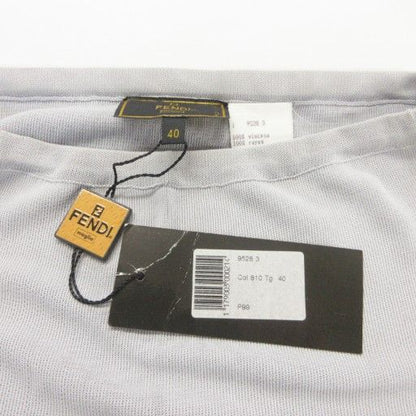Fendi Maglia With Tags Knit Long Skirt Rayon 40 Approx M Gray Ibo84 1122