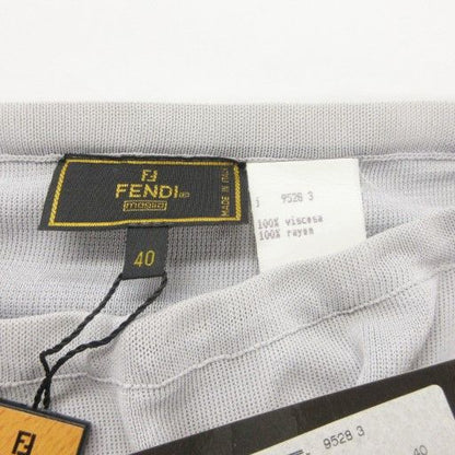 Fendi Maglia With Tags Knit Long Skirt Rayon 40 Approx M Gray Ibo84 1122