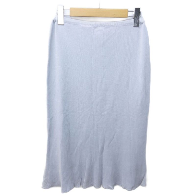 Fendi Maglia With Tags Knit Long Skirt Rayon 40 Approx M Gray Ibo84 1122