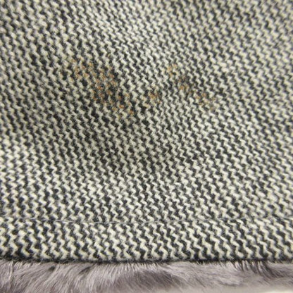 Balenciaga 2013 Flared Skirt Cut Off Fringe Wool Knee Length 34 Approx XS Gray