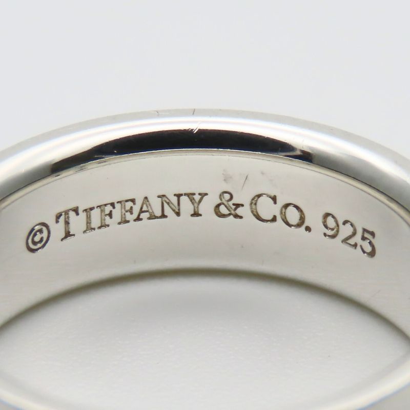 Tiffany & Co Ring / Ring Keyhole Ny 925 Silver with Diamonds Approx 4.8g Silver