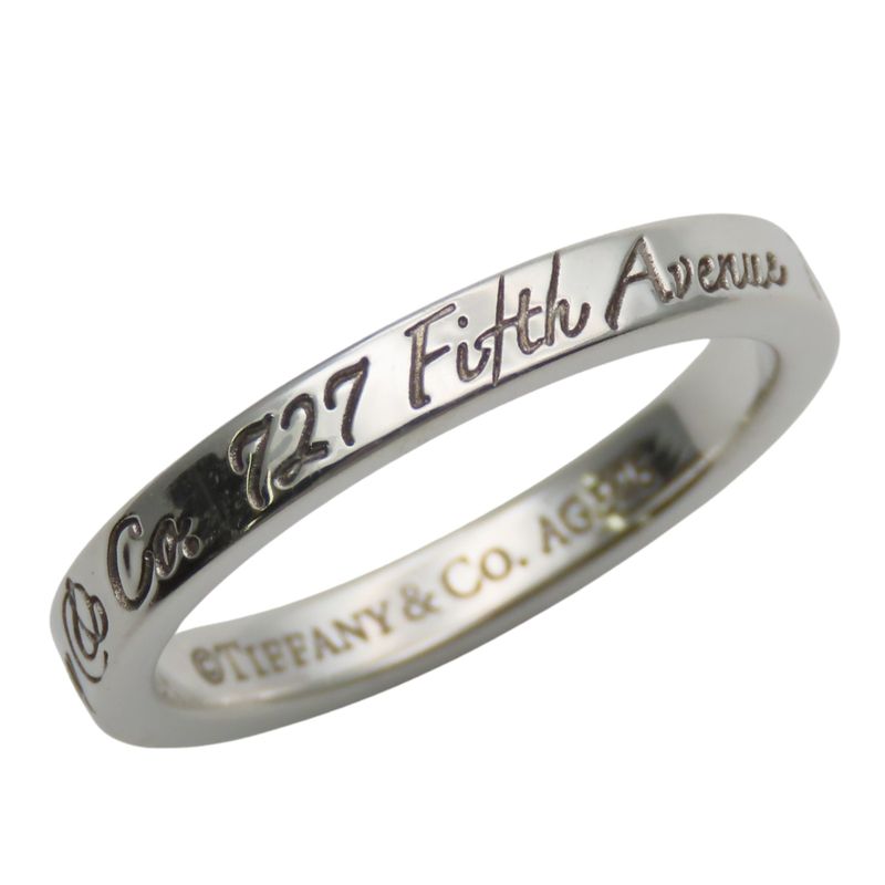 Tiffany & Co Ring / Ring Notes Narrow New York 925 Silver Approx 3.0g Silver