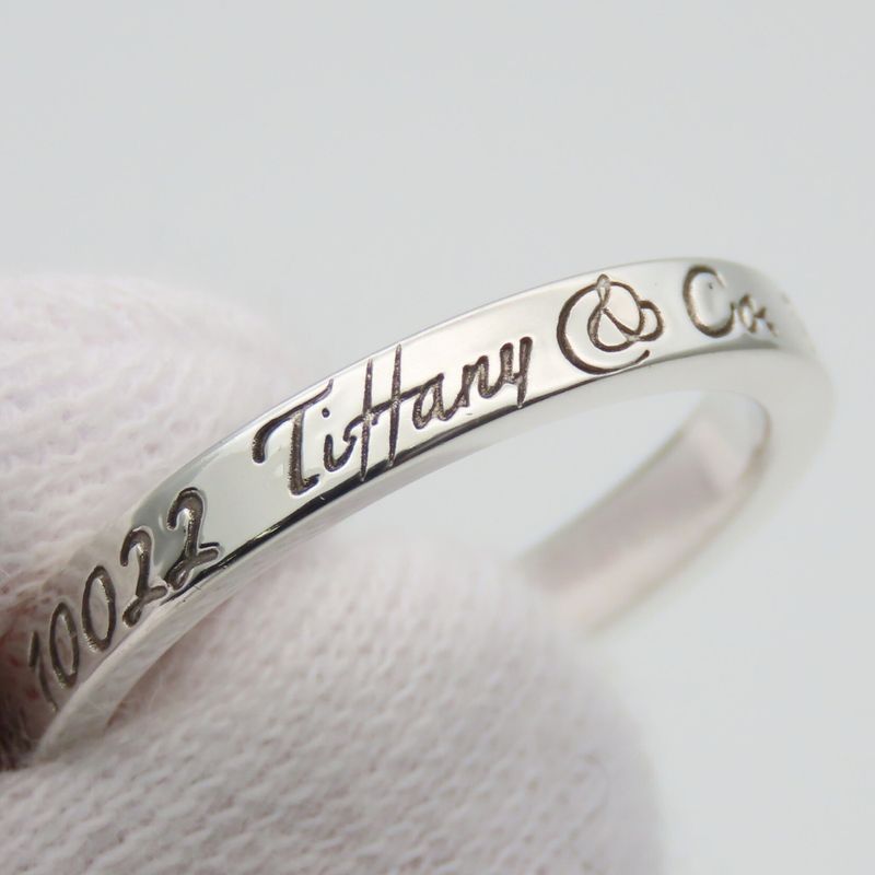 Tiffany & Co Ring / Ring Notes Narrow New York 925 Silver Approx 3.0g Silver