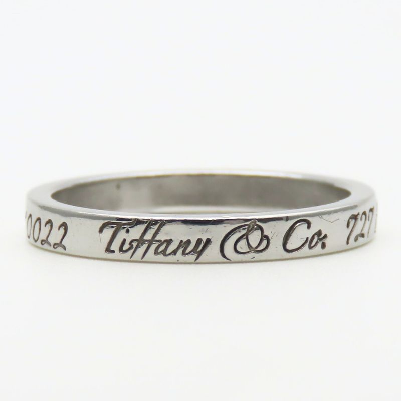 Tiffany & Co Ring / Ring Notes Narrow New York 925 Silver Approx 2.9g Silver