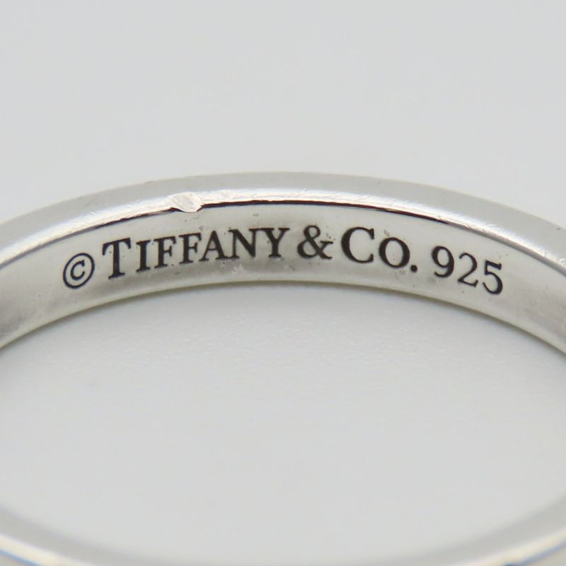 Tiffany & Co Ring / Ring Notes Narrow New York 925 Silver Approx 2.9g Silver