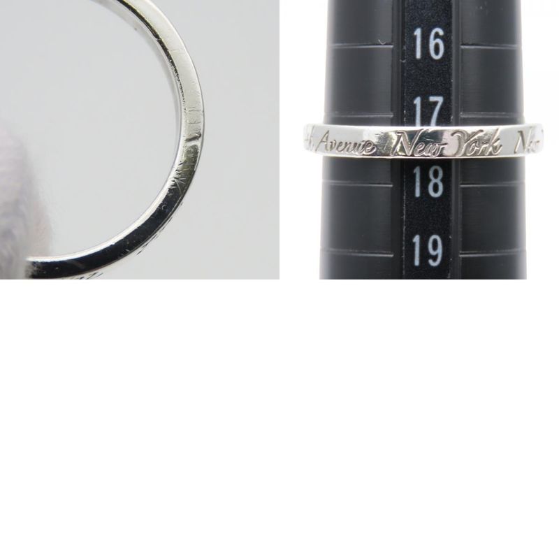 Tiffany & Co Ring / Ring Notes Narrow New York 925 Silver Approx 2.9g Silver