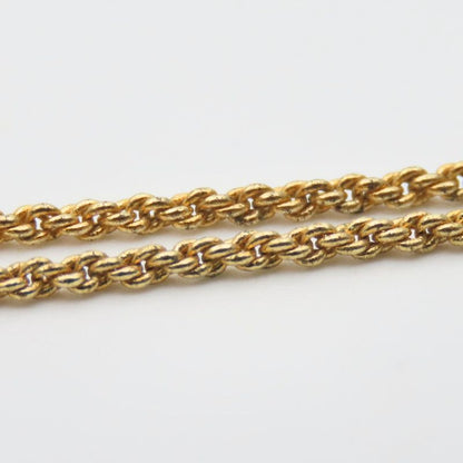 Christian Dior Necklace Metal Gold CD Logo Plated Accessories Ladies Women