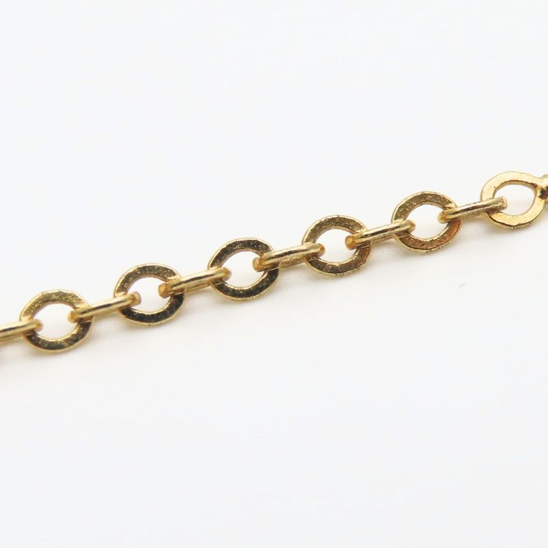 Christian Dior Necklace Metal Gold CD Logo Plated Accessories Ladies Women