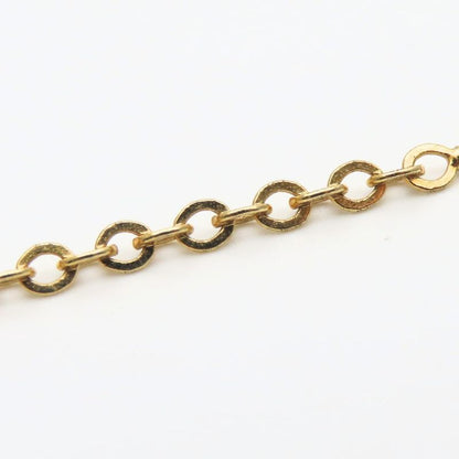 Christian Dior Necklace Metal Gold CD Logo Plated Accessories Ladies Women