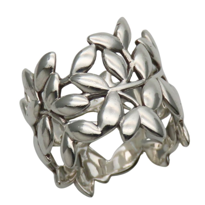 Tiffany & Co Ring - Olive Leaf 925 Silver Approx 4.9g Silver Paloma Picasso