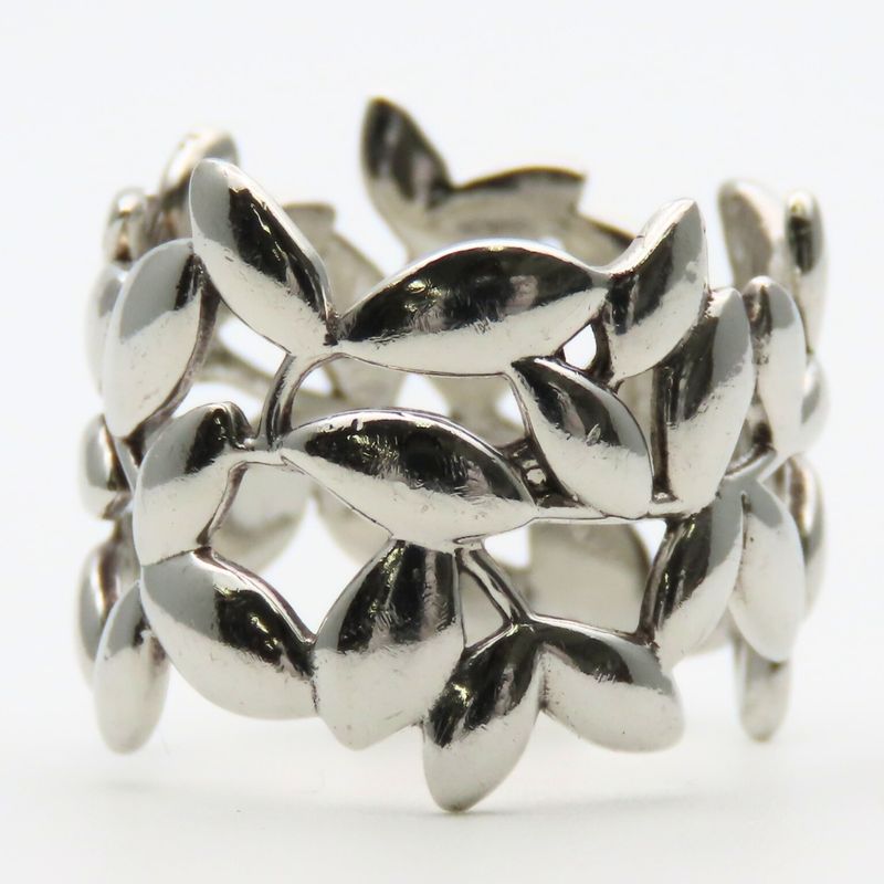 Tiffany & Co Ring - Olive Leaf 925 Silver Approx 4.9g Silver Paloma Picasso