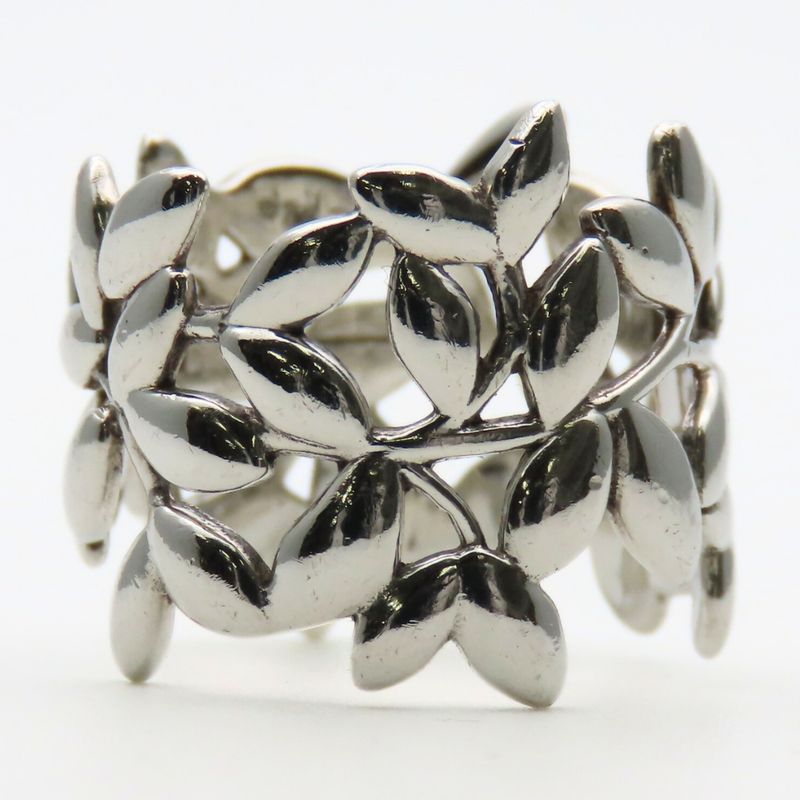 Tiffany & Co Ring - Olive Leaf 925 Silver Approx 4.9g Silver Paloma Picasso