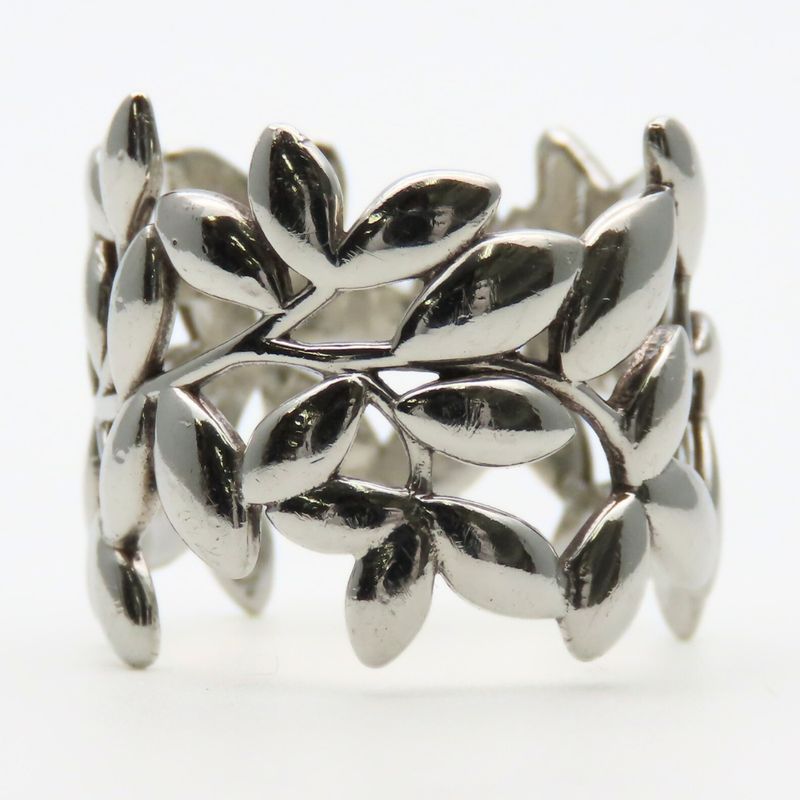 Tiffany & Co Ring - Olive Leaf 925 Silver Approx 4.9g Silver Paloma Picasso