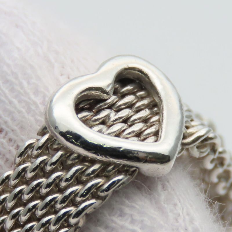 Tiffany & Co Ring - Somerset Heart 925 Silver Approx 4.8g Silver Accessories