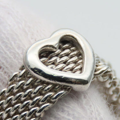 Tiffany & Co Ring - Somerset Heart 925 Silver Approx 4.8g Silver Accessories