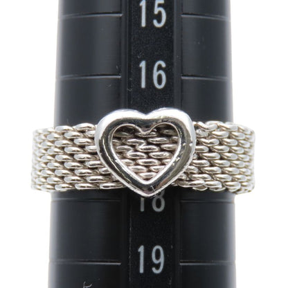 Tiffany & Co Ring - Somerset Heart 925 Silver Approx 4.8g Silver Accessories