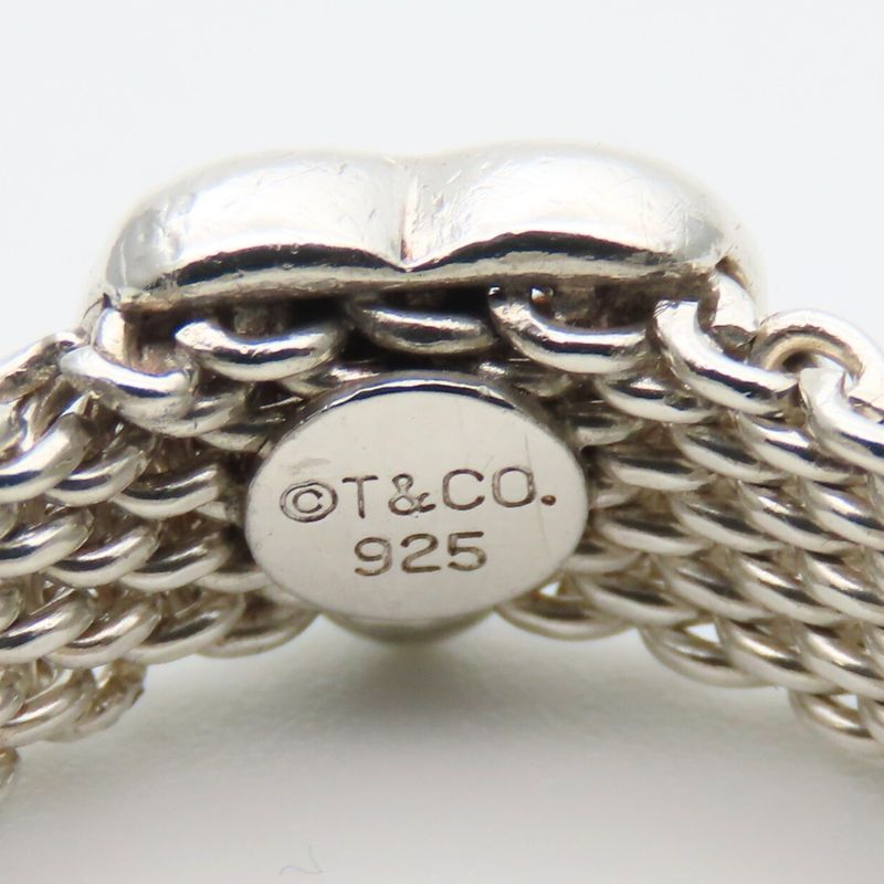Tiffany & Co Ring - Somerset Heart 925 Silver Approx 4.8g Silver Accessories