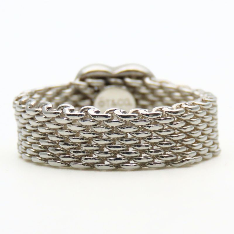 Tiffany & Co Ring - Somerset Heart 925 Silver Approx 4.8g Silver Accessories