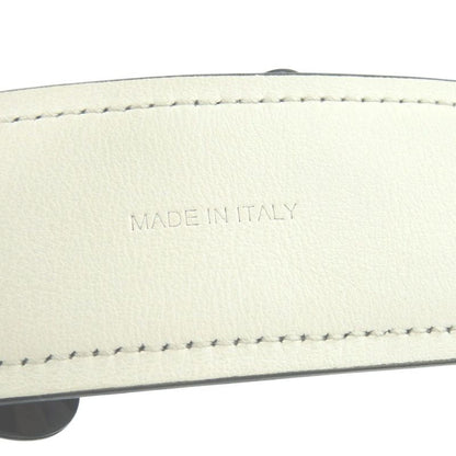 Prada Shoulder Belt White X Black Flower Leather Shoulder Strap 1085 Prada